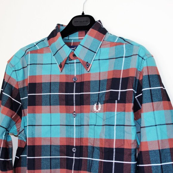 BNWT AW23 FRED PERRY BRUSHED TARTAN SHIRT S - Picture 4 of 11